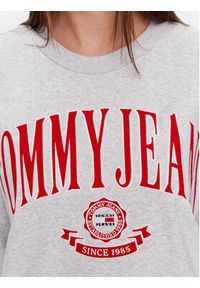Tommy Jeans Bluza Varsity DW0DW15419 Szary Oversize. Kolor: szary. Materiał: bawełna