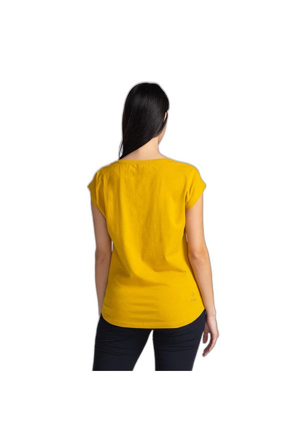 Koszulka damska Kilpi Roane. Kolor: żółty. Sport: turystyka piesza