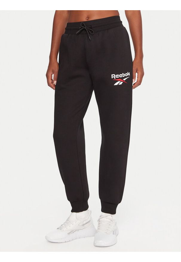 Reebok Spodnie dresowe Stacey RK25166CCW Czarny Regular Fit. Kolor: czarny. Materiał: bawełna