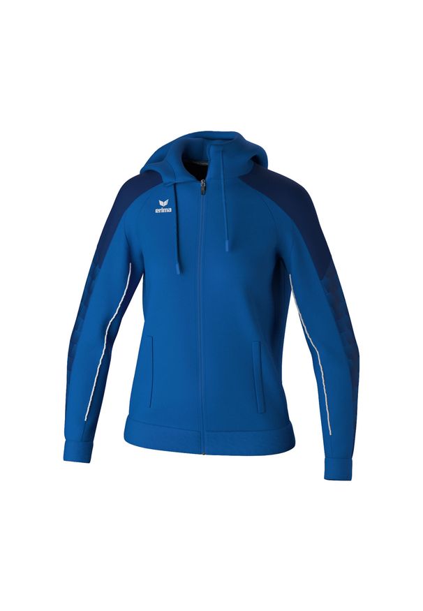 ERIMA - Damska bluza dresowa z kapturem Erima Evo Star. Typ kołnierza: kaptur. Kolor: niebieski. Materiał: dresówka. Sport: piłka ręczna, fitness
