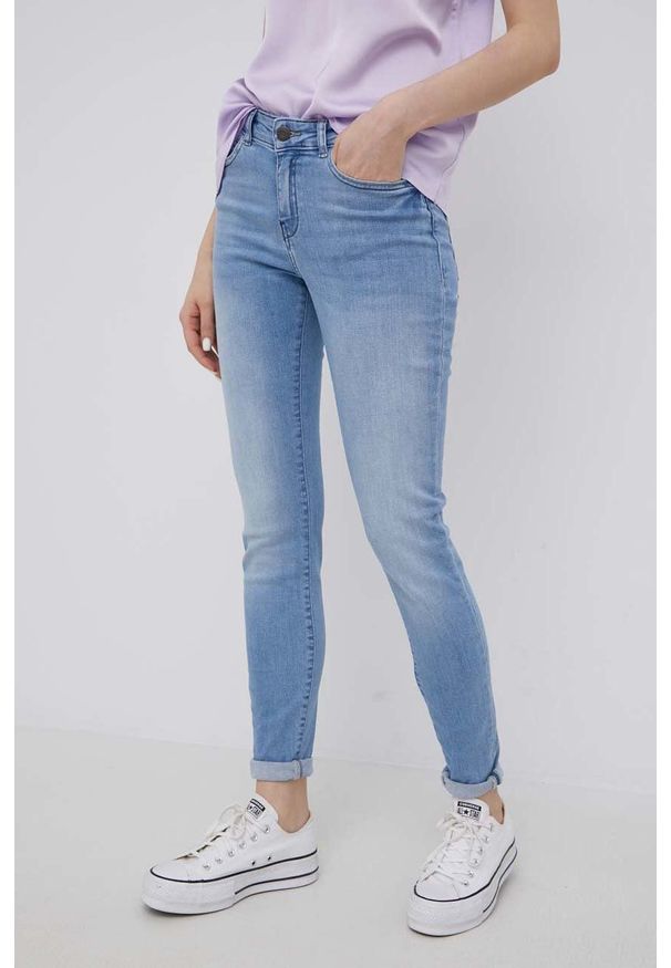Noisy may - Noisy May Jeansy damskie medium waist. Kolor: niebieski