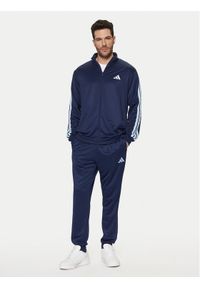 Adidas - adidas Dres Sportswear Basic 3-Stripes JI8873 Granatowy Regular Fit. Kolor: niebieski. Materiał: syntetyk