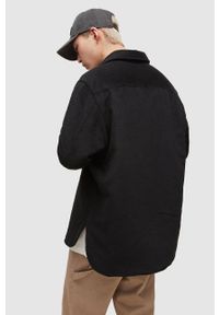 AllSaints kurtka z domieszką wełny kolor czarny przejściowa. Kolor: czarny. Materiał: wełna