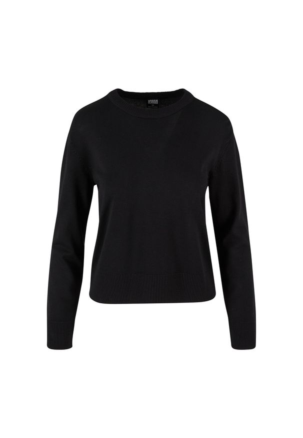 Sweter damski z okrągłym dekoltem Urban Classics. Kolor: czarny. Materiał: materiał, polar. Sezon: zima