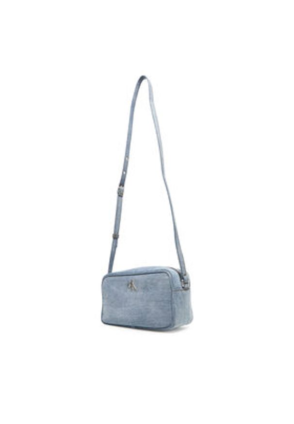 Calvin Klein Torebka Denim Ew Double Zip Camera Bag LV04F3226G Błękitny. Kolor: niebieski