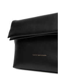 TOMMY HILFIGER - Tommy Hilfiger Torebka Th Logotape AW0AW17692 Czarny. Kolor: czarny. Materiał: skórzane #3