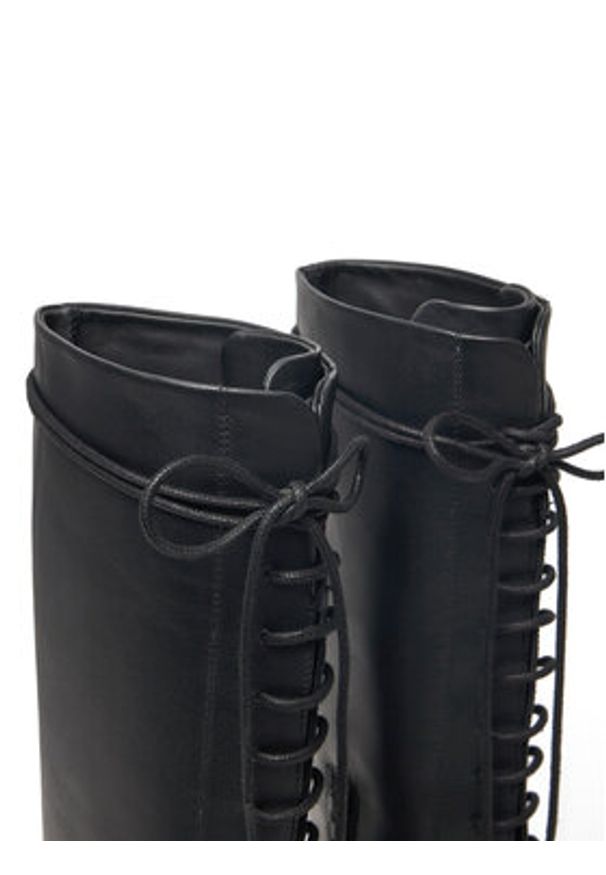 TwinSet - TWINSET Kozaki 242TGT164 Czarny. Kolor: czarny. Materiał: skóra