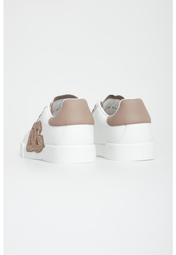 Dolce & Gabbana - Sneakersy damskie skórzane Portofino DOLCE & GABBANA. Materiał: skóra