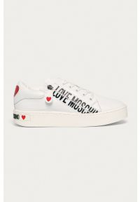 Love Moschino - Buty. Nosek buta: okrągły. Zapięcie: sznurówki. Kolor: biały. Materiał: guma. Obcas: na platformie #1