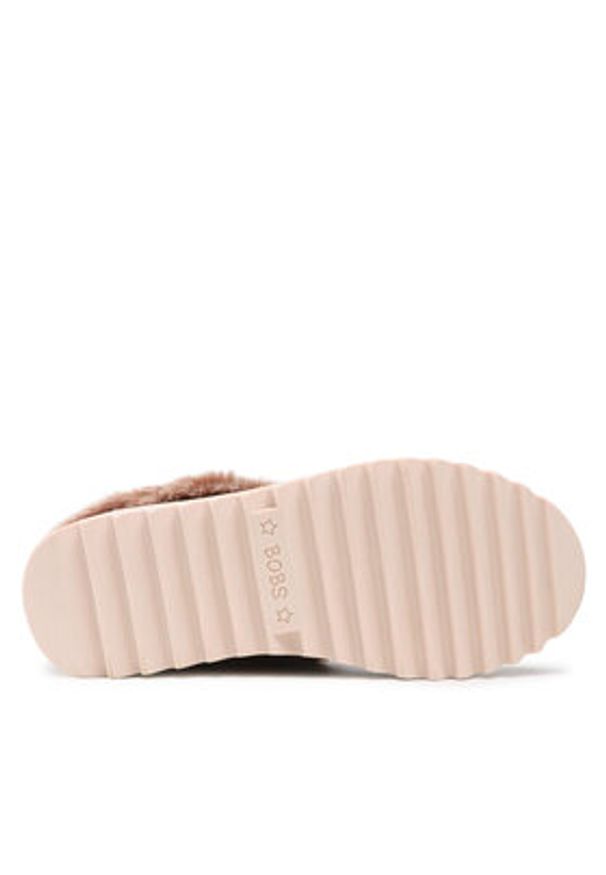 skechers - Skechers Kapcie BOBS Winter Rock 113423/BRN Brązowy. Kolor: brązowy. Materiał: materiał. Styl: rockowy