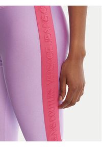 Versace Jeans Couture Legginsy 79HAC114 N0008 Fioletowy Slim Fit. Kolor: fioletowy. Materiał: syntetyk #3