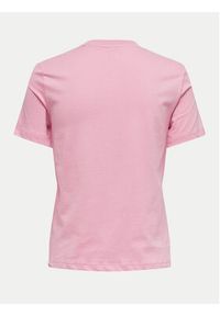 only - ONLY T-Shirt Loovi 15316996 Różowy Regular Fit. Kolor: różowy. Materiał: bawełna #4