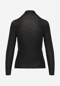 Renee - Czarna Wiskozowa Bluzka Longsleeve Golf z Kaszmirem Vidara. Typ kołnierza: golf. Kolor: czarny. Materiał: wiskoza, kaszmir. Długość rękawa: długi rękaw #2