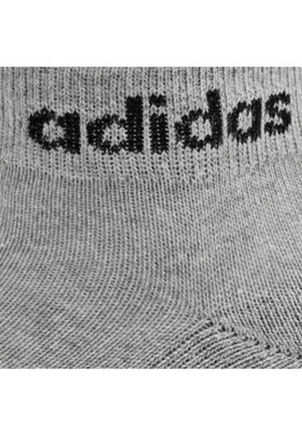 Adidas - adidas Skarpety Niskie Unisex Linear Ankle Socks Cushioned Socks 3 Pairs IC1304 Szary. Kolor: szary. Materiał: bawełna