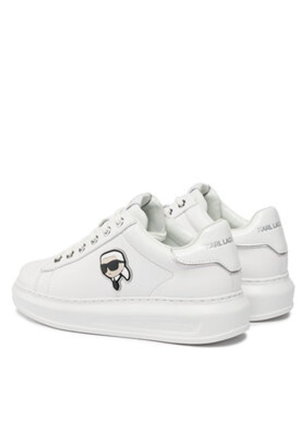 Karl Lagerfeld - KARL LAGERFELD Sneakersy KL62530N Biały. Kolor: biały. Materiał: skóra