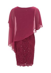 Swing Sukienka koktajlowa 77760410 Bordowy Regular Fit. Kolor: czerwony. Materiał: syntetyk. Styl: wizytowy #5