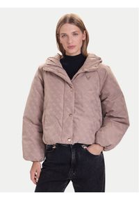 Guess Kurtka zimowa V5BL07 WGLW2 Beżowy Relaxed Fit. Kolor: beżowy. Materiał: syntetyk. Sezon: zima #1