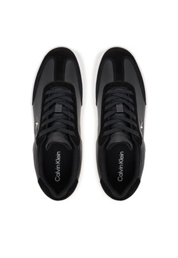 Calvin Klein Sneakersy Classic Cupsole Laceup Wt Mix YM0YM01429 Czarny. Kolor: czarny. Materiał: skóra