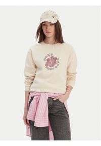Roxy Bluza Surf Stoked Crew Brushed Vint ERJFT05018 Écru Regular Fit. Materiał: bawełna #1