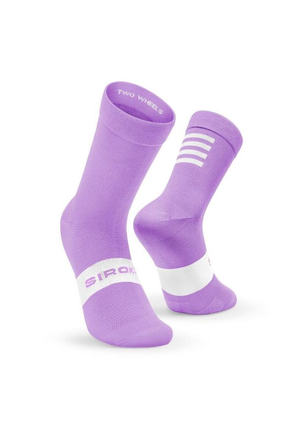 Skarpetki kolarskie unisex SIROKO S1 Lilac Etna. Kolor: niebieski. Materiał: nylon. Sport: kolarstwo