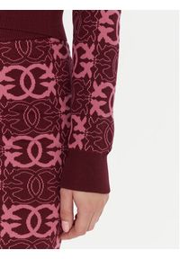 Pinko - PINKO Sweter Gypsies 106041 A2YD Bordowy Regular Fit. Kolor: czerwony. Materiał: wiskoza #5