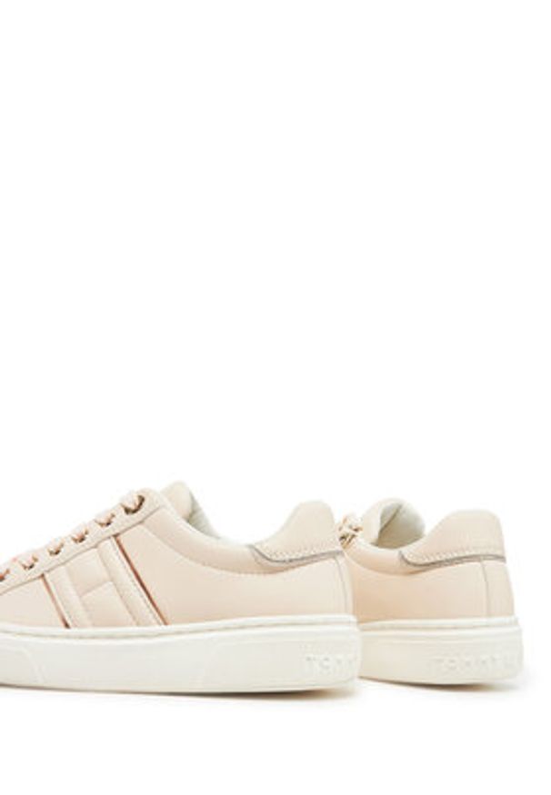 TOMMY HILFIGER - Tommy Hilfiger Sneakersy Low Cut Lace-Up Sneake 3A9-33745-1439 Różowy. Kolor: różowy. Materiał: skóra