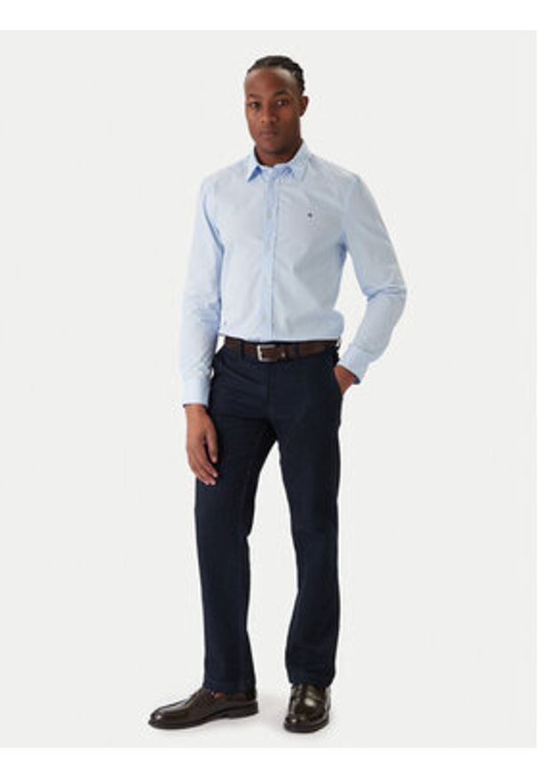 TOMMY HILFIGER - Tommy Hilfiger Koszula MW0MW40460 Błękitny Slim Fit. Kolor: niebieski. Materiał: bawełna