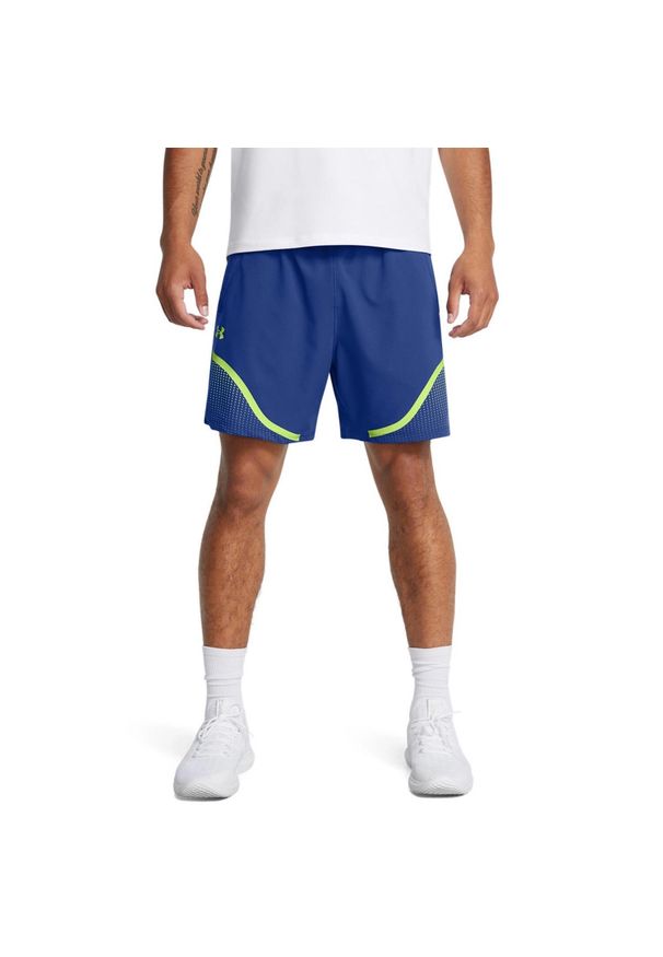 Spodenki krótkie męskie Under Armour Vanish Woven 6in Grph Sts. Kolor: niebieski. Długość: krótkie