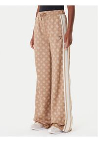 Guess Spodnie dresowe V5YB10 K0282 Brązowy Relaxed Fit. Kolor: brązowy. Materiał: syntetyk