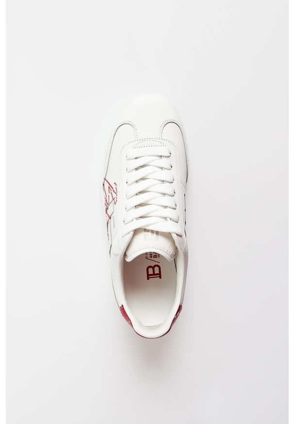 Balmain - Sneakersy damskie skórzane BALMAIN. Materiał: skóra