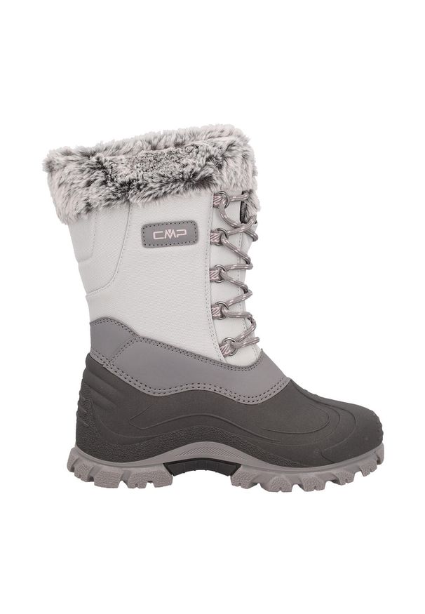 Śniegowce dziecięce CMP GIRL MAGDALENA ocieplane futerkiem zimowe. Kolor: szary. Materiał: futro. Sezon: zima
