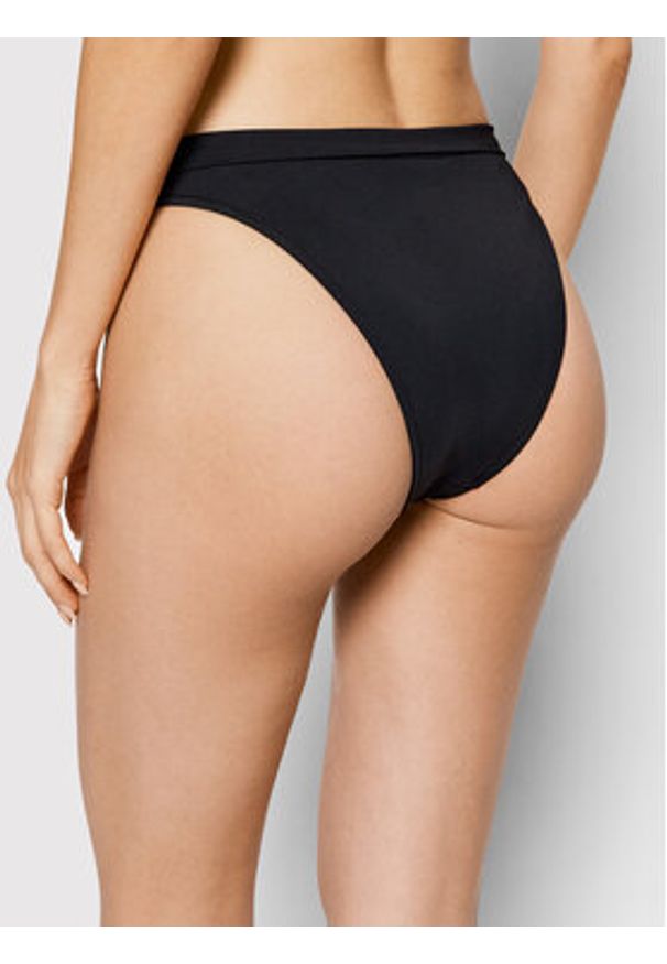 Seafolly Dół od bikini Rise 40515-942 Czarny. Kolor: czarny. Materiał: syntetyk