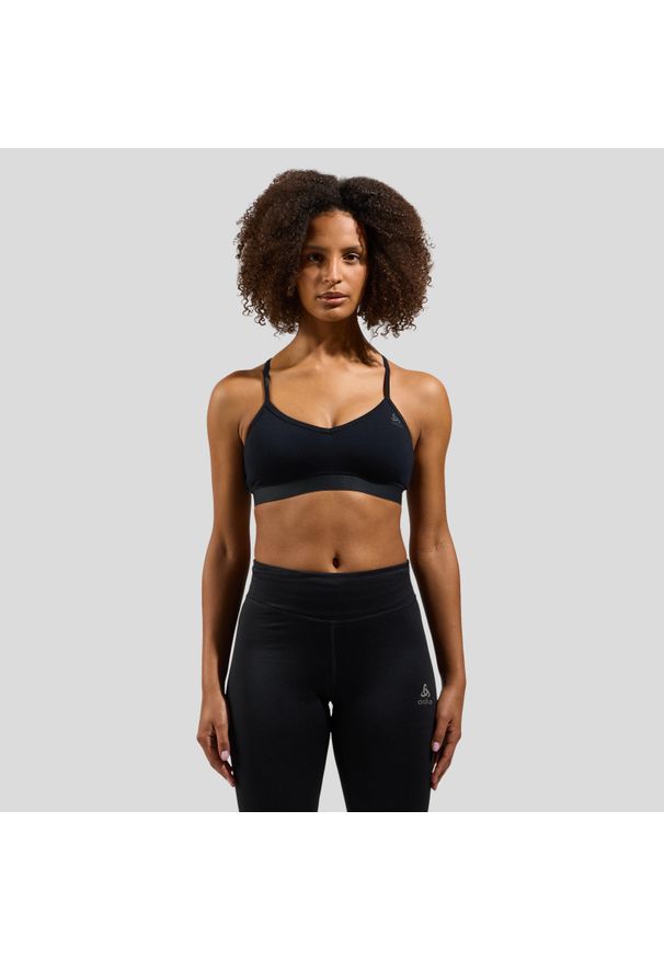 Odlo - Biustonosz sportowy damski ODLO Merino Soft Sport Bra. Kolor: czarny