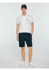 Big-Star - Szorty męskie dresowe granatowe Luiss 403. Kolor: niebieski. Materiał: dresówka. Wzór: haft, ze splotem. Styl: sportowy #6