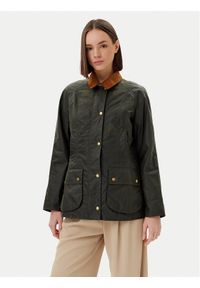 Barbour Kurtka przejściowa Beadnell Wax LWX0827OL51 Zielony Regular Fit. Kolor: zielony. Materiał: bawełna