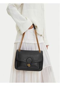 Lauren Ralph Lauren - LAUREN RALPH LAUREN Torebka 431974551001 Czarny. Kolor: czarny. Materiał: skórzane