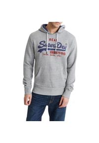 Bluza turystyczna męska Superdry Premium Goods. Kolor: szary. Materiał: poliester, bawełna