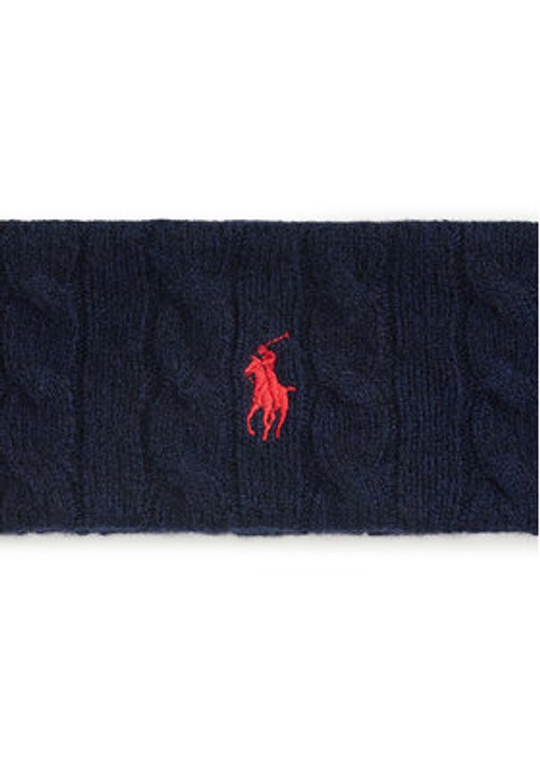Polo Ralph Lauren Opaska 455981426004 Granatowy. Kolor: niebieski. Materiał: wełna, materiał