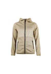 PEAK MOUNTAIN - Kurtka damska Peak Mountain Polarshel Amonwz. Kolor: beżowy, wielokolorowy, brązowy. Sport: turystyka piesza #1