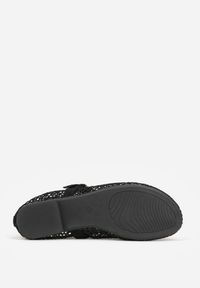 Born2be - Czarne Siateczkowe Balerinki Appletwinkle. Okazja: na co dzień. Zapięcie: sprzączka. Kolor: czarny. Materiał: materiał, jeans. Sezon: lato. Styl: casual #6