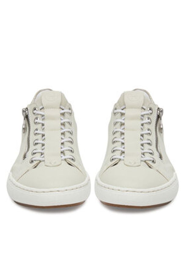 Rieker Sneakersy L7250-80 Écru. Materiał: skóra, syntetyk