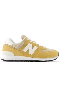 Buty New Balance U574PBE - żółte. Kolor: żółty. Materiał: guma, skóra, zamsz, materiał, syntetyk. Szerokość cholewki: normalna. Model: New Balance 574