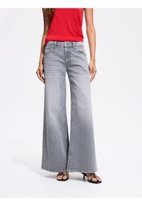 Reserved - Jeansy wide leg - jasnoszary. Kolor: szary #1