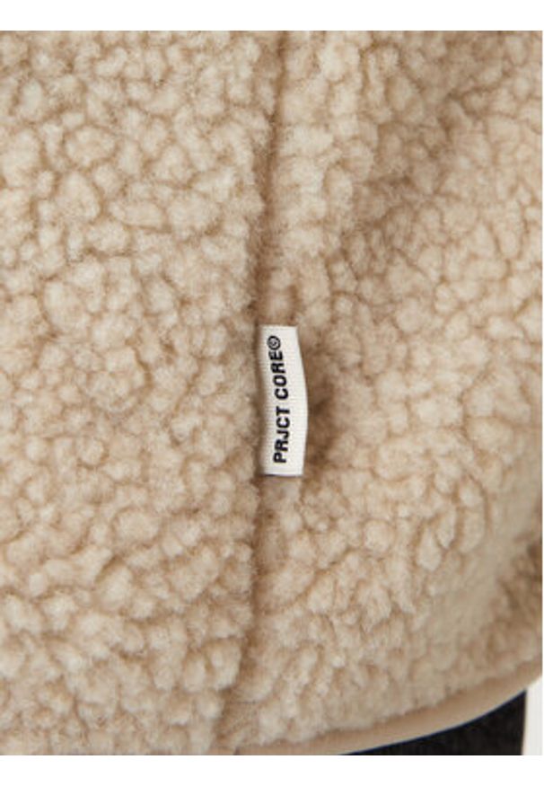 Jack & Jones Bluza Flare Teddy 12285678 Beżowy Relaxed Fit. Kolor: beżowy. Materiał: syntetyk