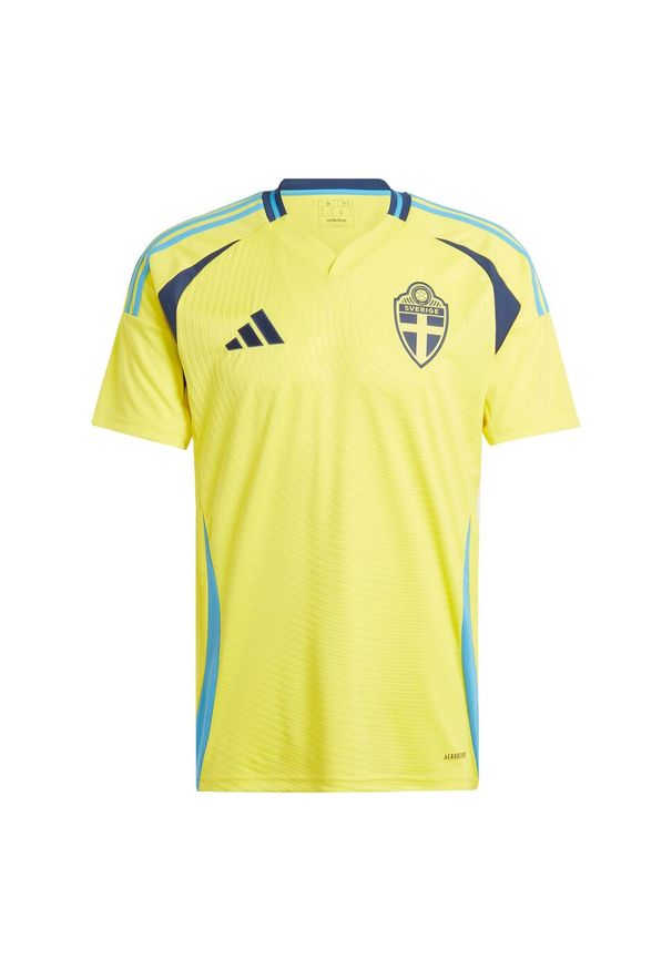 Adidas - Koszulka Sweden 24 Home. Kolor: żółty. Materiał: materiał