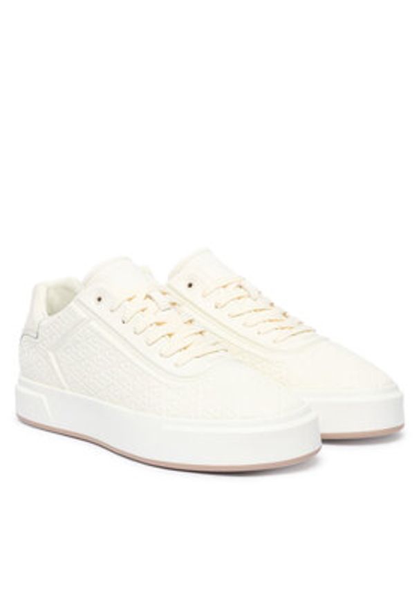 Calvin Klein Sneakersy Basket Cup Oxf Lup Hf HM0HM02132 Kremowy. Kolor: kremowy. Materiał: skóra