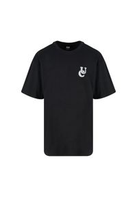 Urban Classics - Męska Koszulka Wavy Logo Heavyweight Oversized T-shirt. Kolor: czarny. Sport: turystyka piesza #1