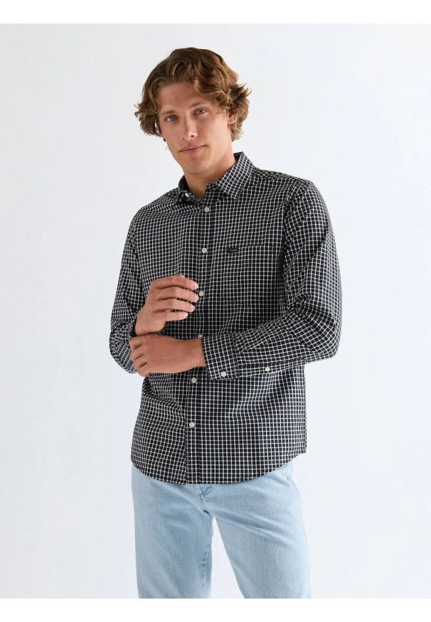 Wrangler - MESKA KOSZULA WRANGLER 1 PKT SHIRT BLACK 112378031