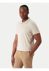Tommy Jeans Polo DM0DM20676 Beżowy Slim Fit. Typ kołnierza: polo. Kolor: beżowy. Materiał: bawełna #1