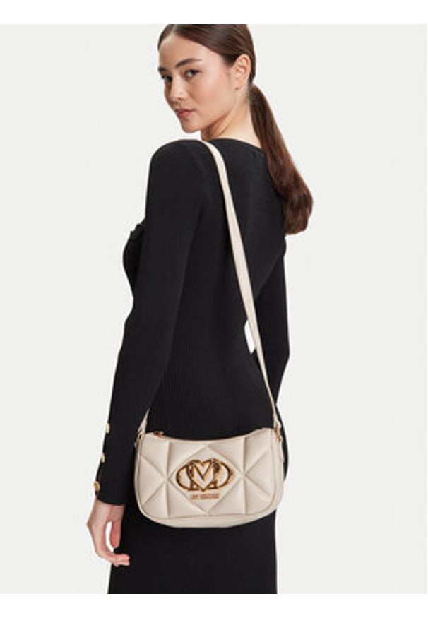 Love Moschino - LOVE MOSCHINO Torebka JC4083PP1NLC0110 Beżowy. Kolor: beżowy. Materiał: skórzane